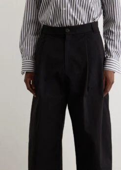 Studio Nicholson Sorte Deep Pleat Volume Pants -Men Clothing Store mens incu 405 85c5c9b7 7533 4b38 802b 6ffe2be3f113