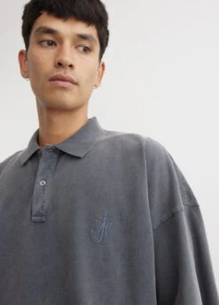 JW Anderson Anchor Short Sleeve Polo Shirt -Men Clothing Store mens incu 411 8826306b ae9f 48b7 9cde 44542743404f