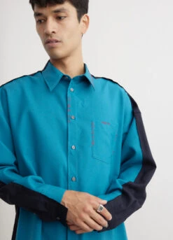 Marni Contrast Panel Tropical Wool Shirt