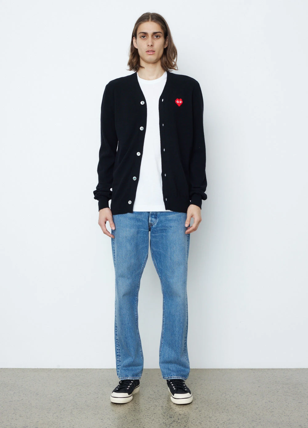 N084 Pixel Red Heart Cardigan 3 N084 Pixel Red Heart Cardigan - Image 3