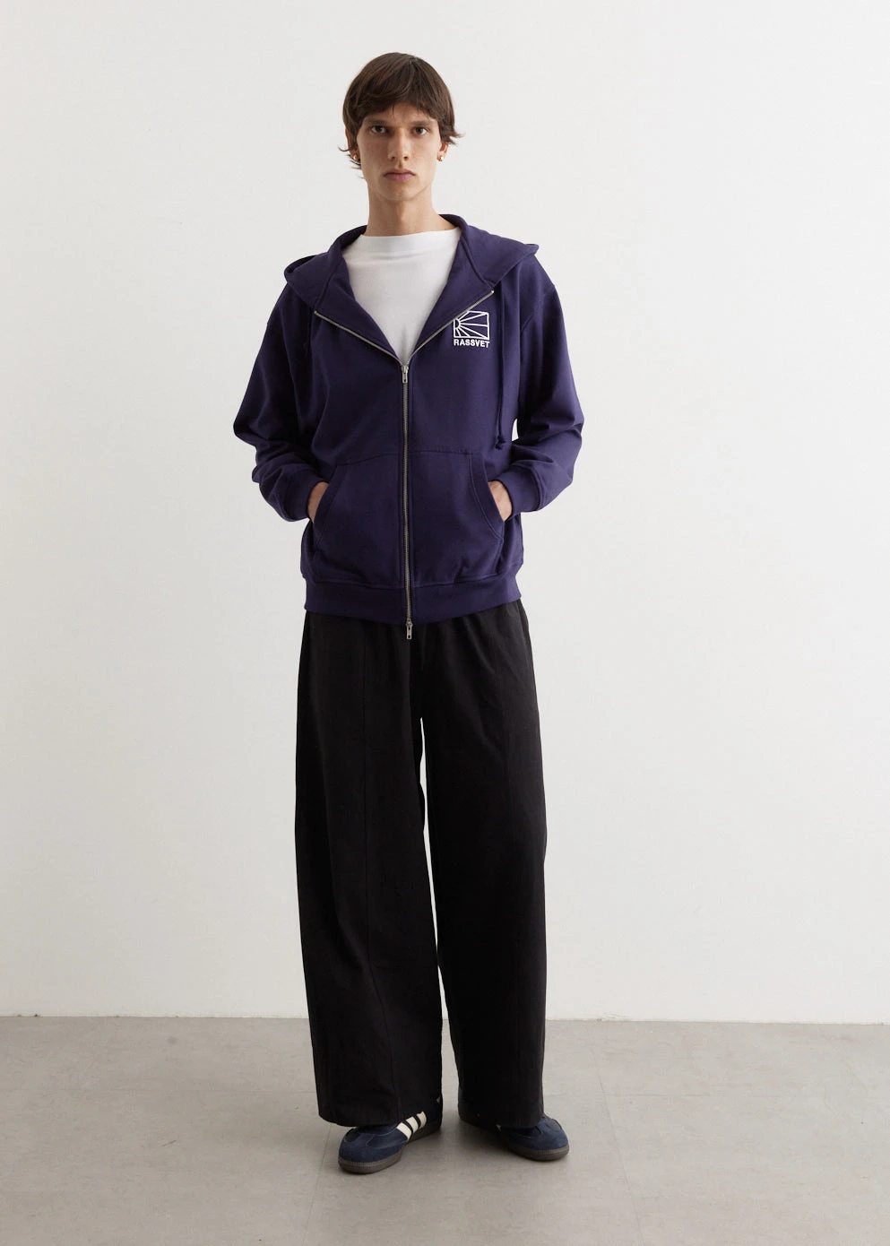 Logo Zipped Knit Hoodie 1 Logo Zipped Knit Hoodie