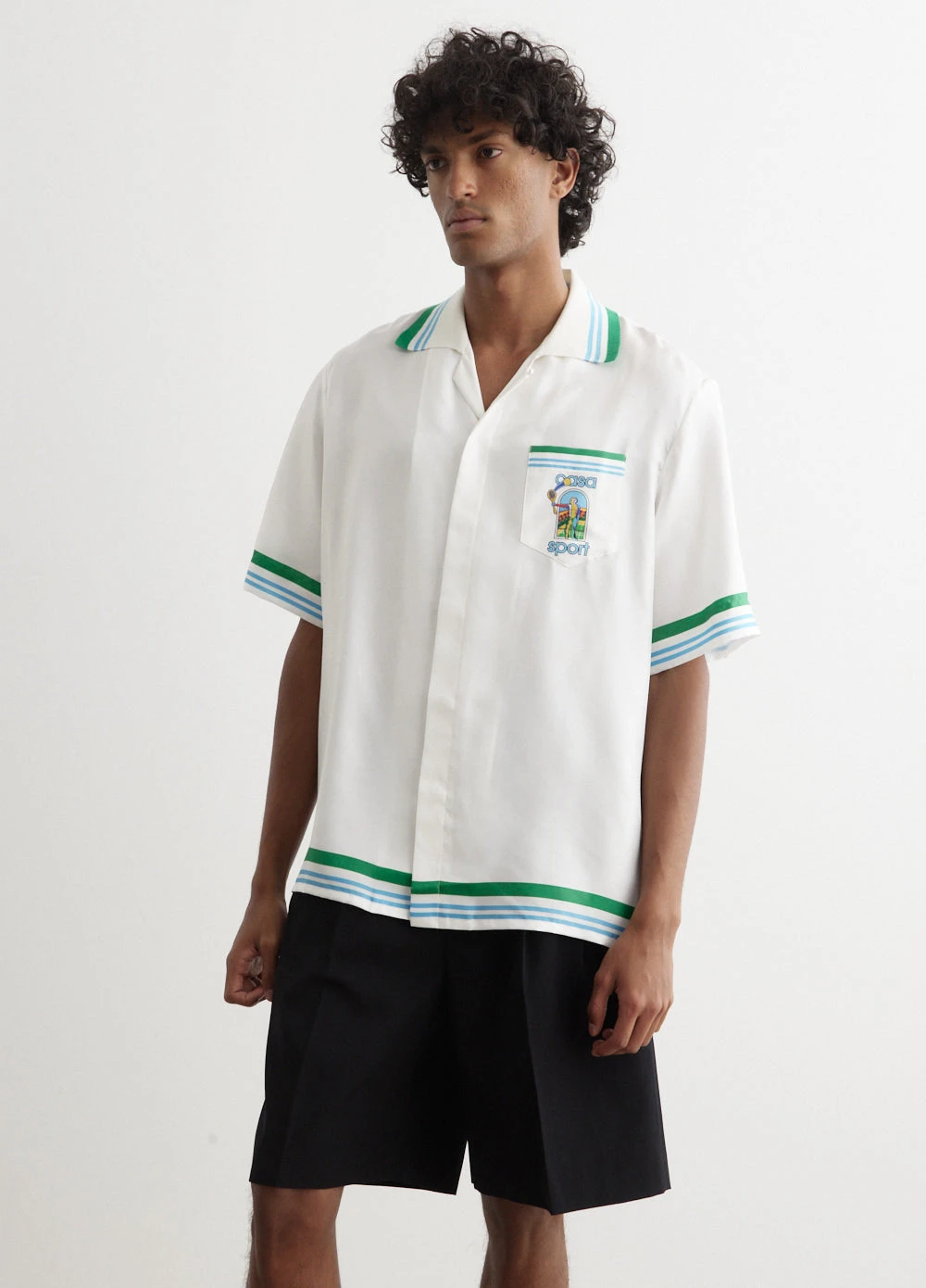 Casablanca Knitted Collar Short Sleeve Shirt 4 Casablanca Knitted Collar Short Sleeve Shirt - Image 4