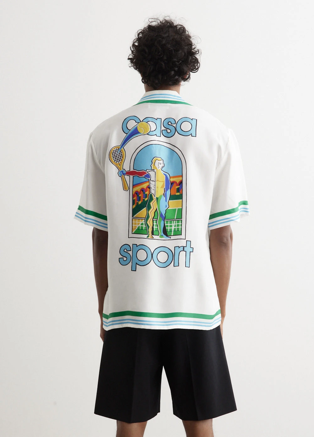 Casablanca Knitted Collar Short Sleeve Shirt 2 Casablanca Knitted Collar Short Sleeve Shirt - Image 2