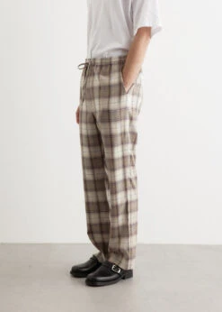 Super Light Wool Check Easy Slacks -Men Clothing Store mens incu 456 85eb0bb6 f988 4254 b0fb e494d5ca3486
