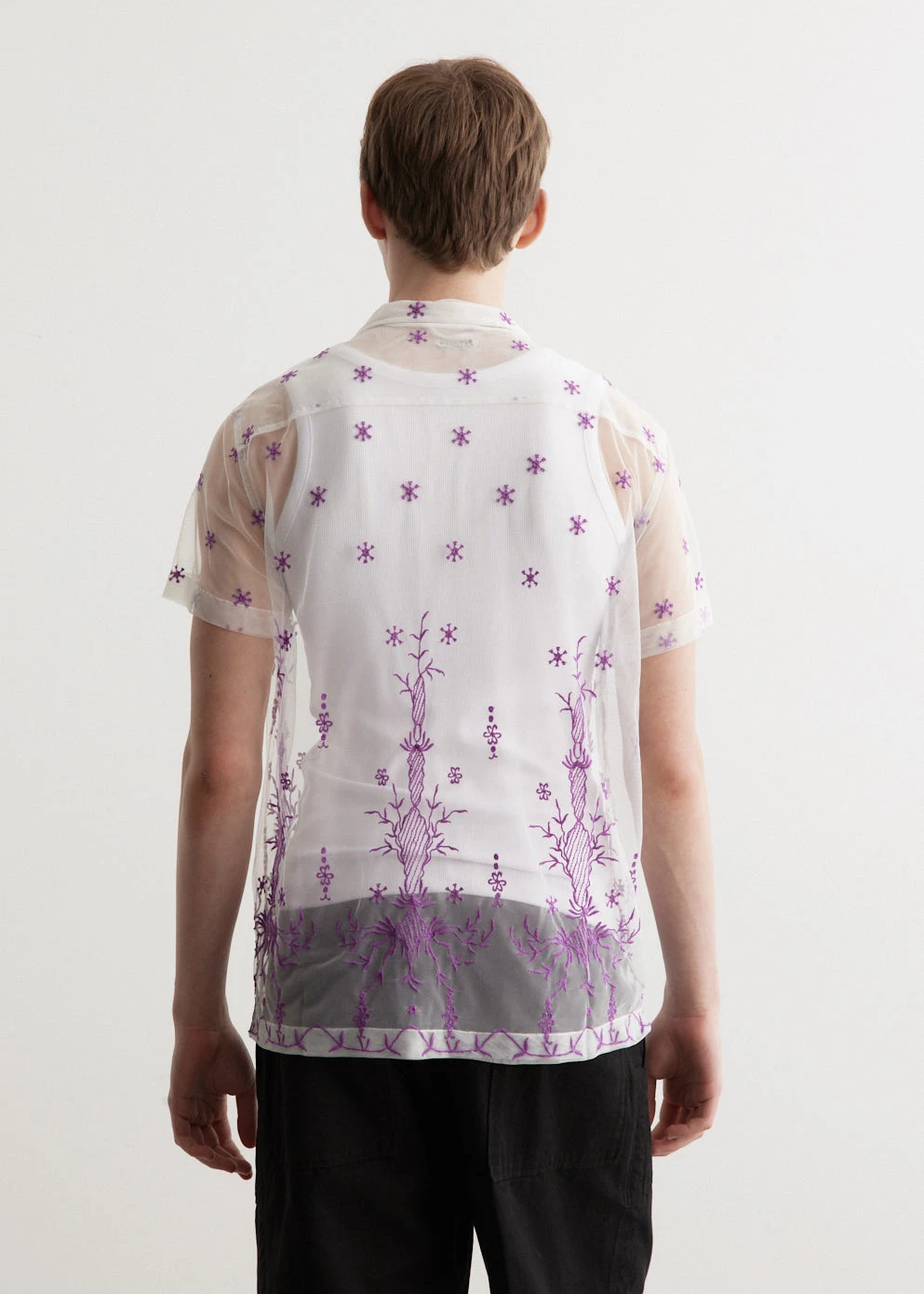 Sheer Lavandula Short-Sleeve Shirt 5 Sheer Lavandula Short-Sleeve Shirt - Image 5