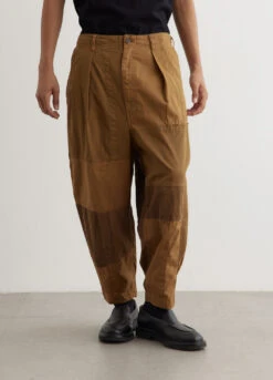 Cotton Patchwork Pants