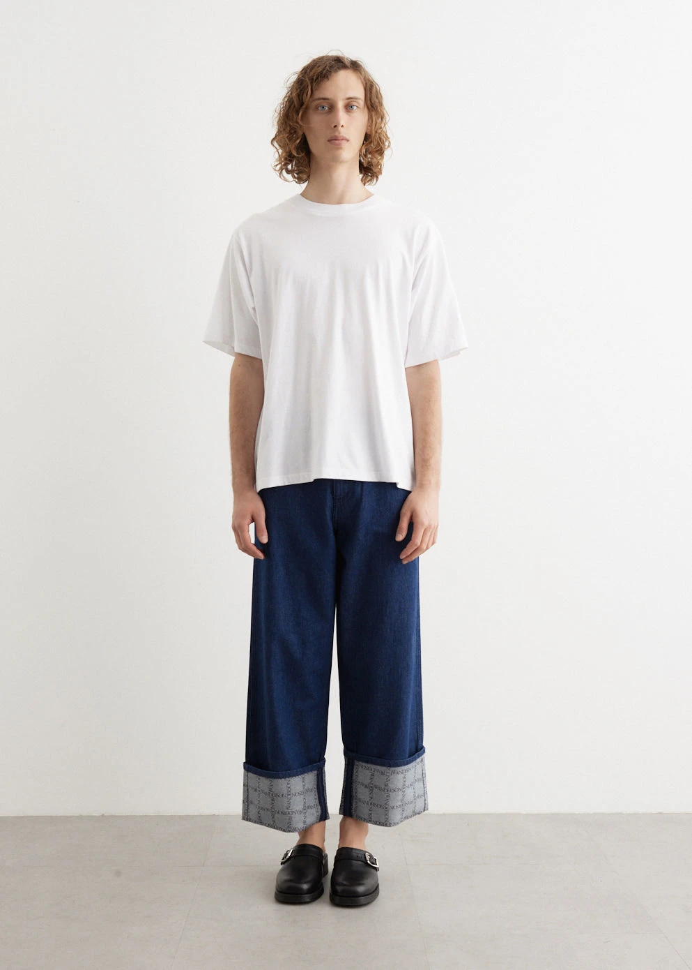 JW Anderson Logo Grid Turn Up Workwear Jeans 1 JW Anderson Logo Grid Turn Up Workwear Jeans