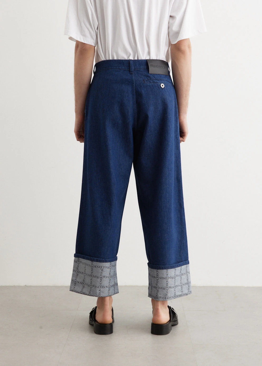 JW Anderson Logo Grid Turn Up Workwear Jeans 5 JW Anderson Logo Grid Turn Up Workwear Jeans - Image 5