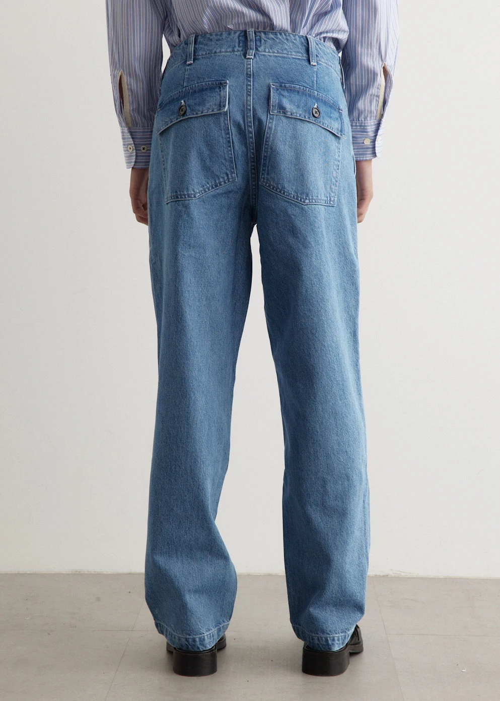 Denim Pleated Fatigue Pants 5 Denim Pleated Fatigue Pants - Image 5