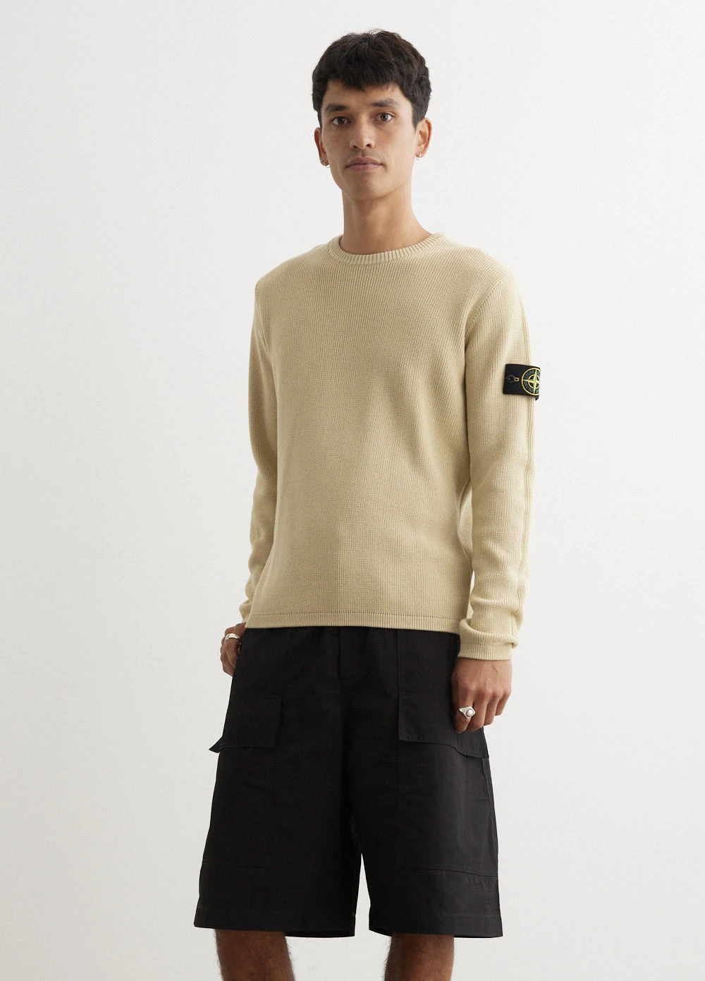 Stone Island Organic Cotton Rib Zip Badge Knit 4 Stone Island Organic Cotton Rib Zip Badge Knit - Image 4