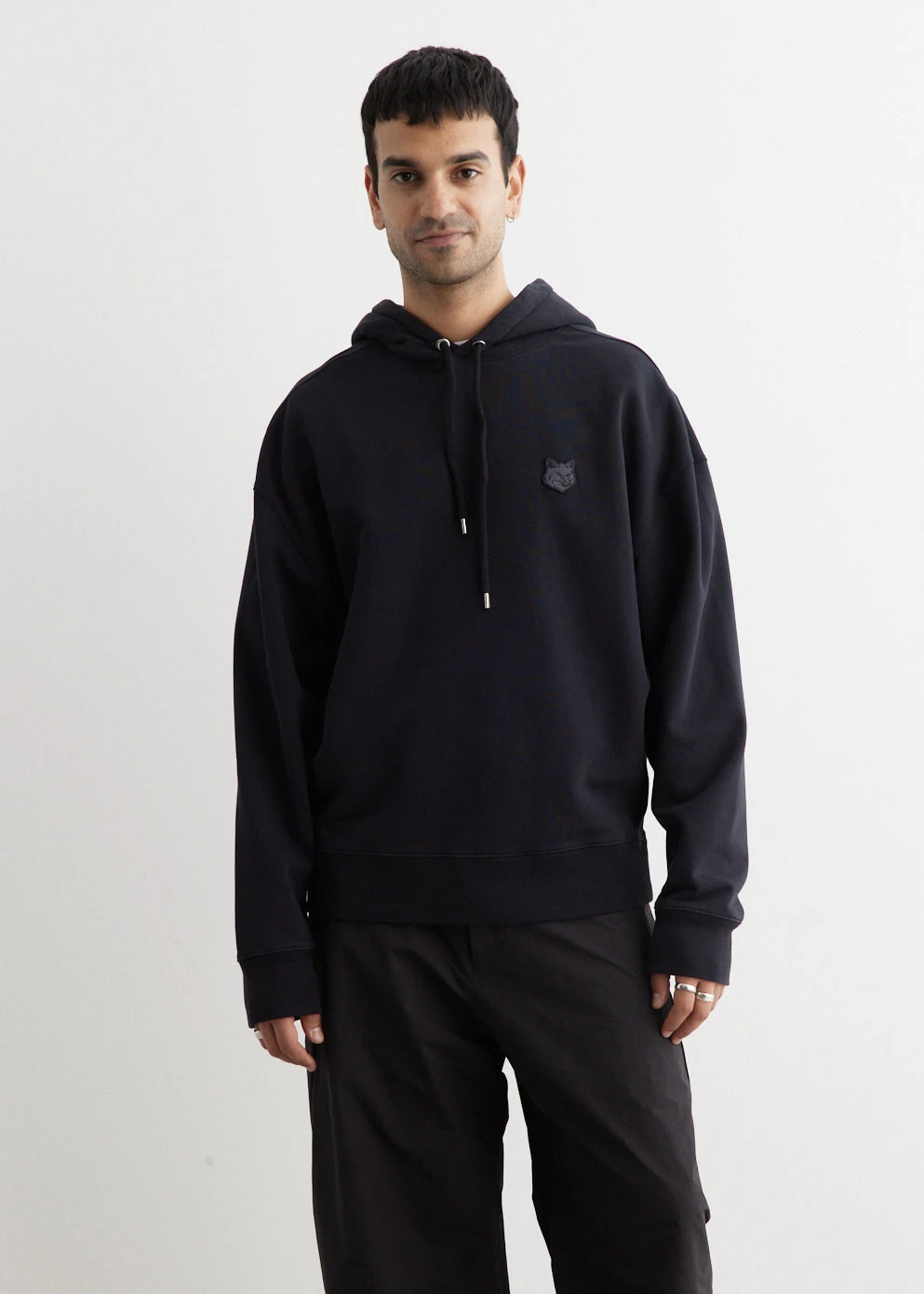 Tonal Fox Head Patch Oversized Hoodie 1 Tonal Fox Head Patch Oversized Hoodie