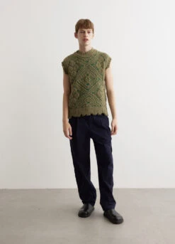 Jacquard Crew-Neck Vest