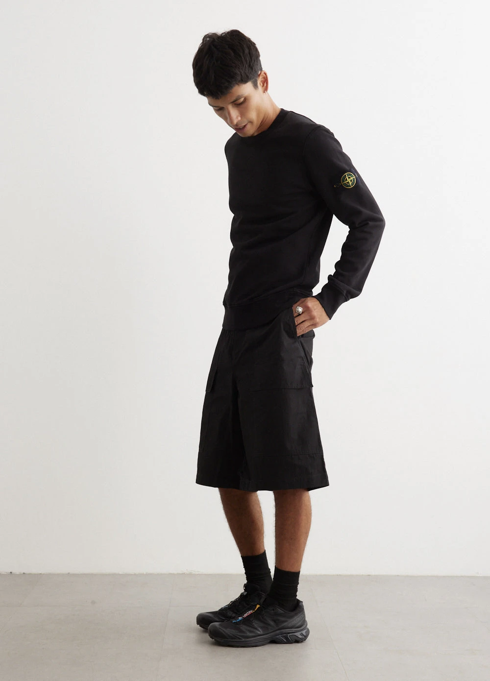 Stone Island Compass Badge Crewneck Sweatshirt 2 Stone Island Compass Badge Crewneck Sweatshirt - Image 2