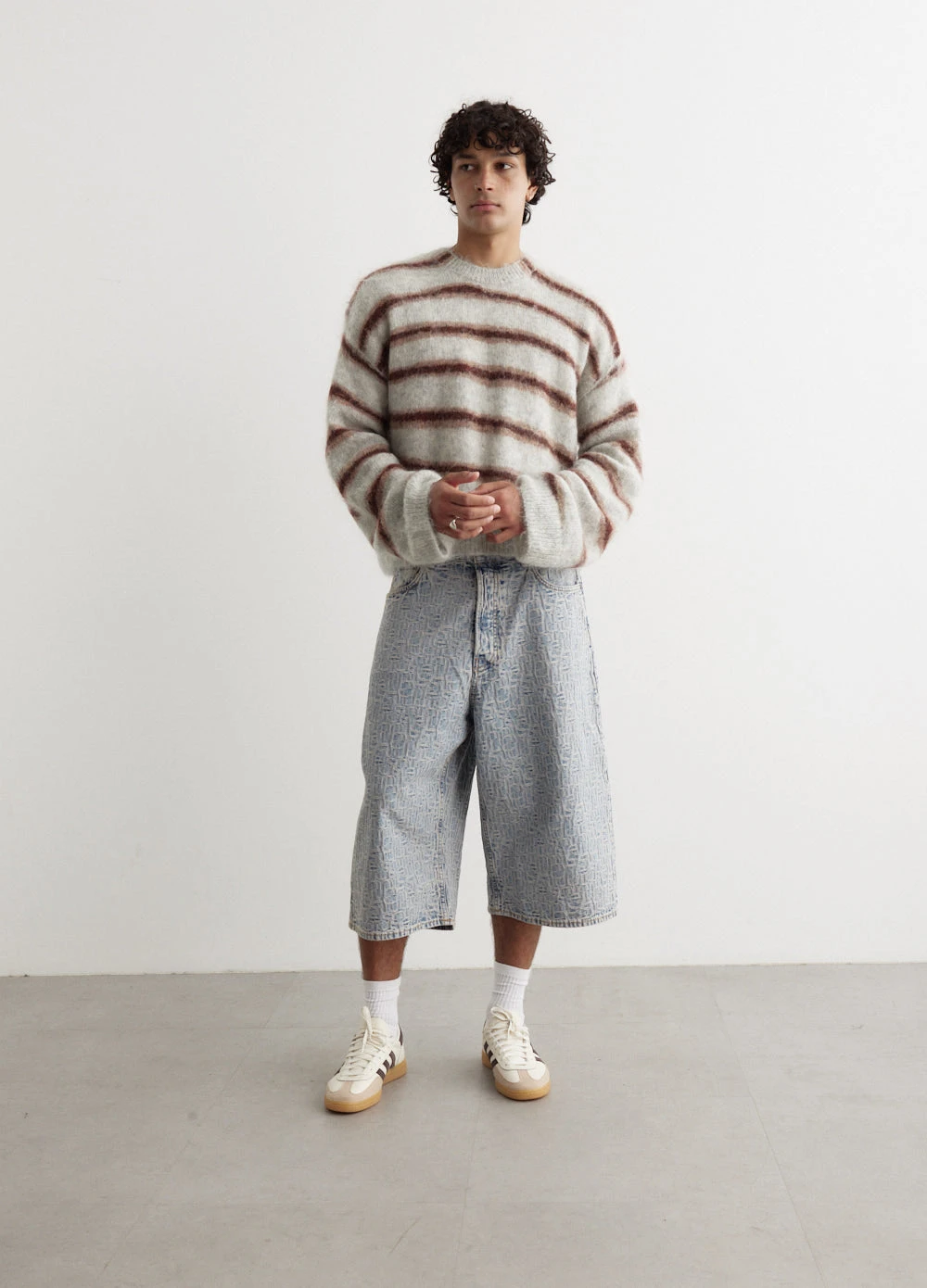 Acne Studios Rudda Denim Monogram Shorts 2 Acne Studios Rudda Denim Monogram Shorts - Image 2