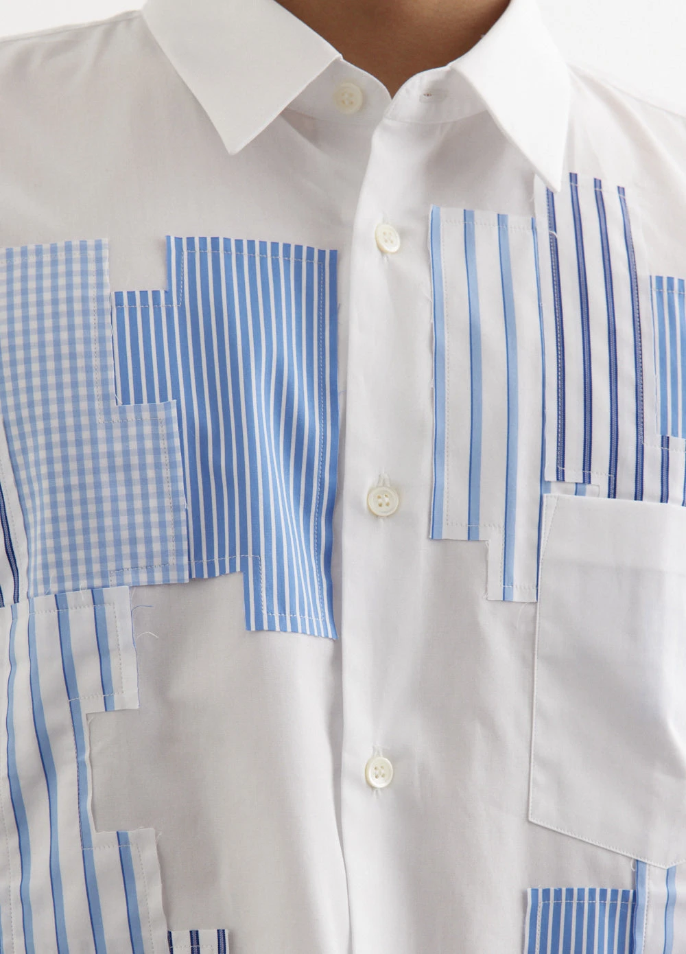 Stripe And Gingham Patch Shirt 2 Stripe And Gingham Patch Shirt - Image 2