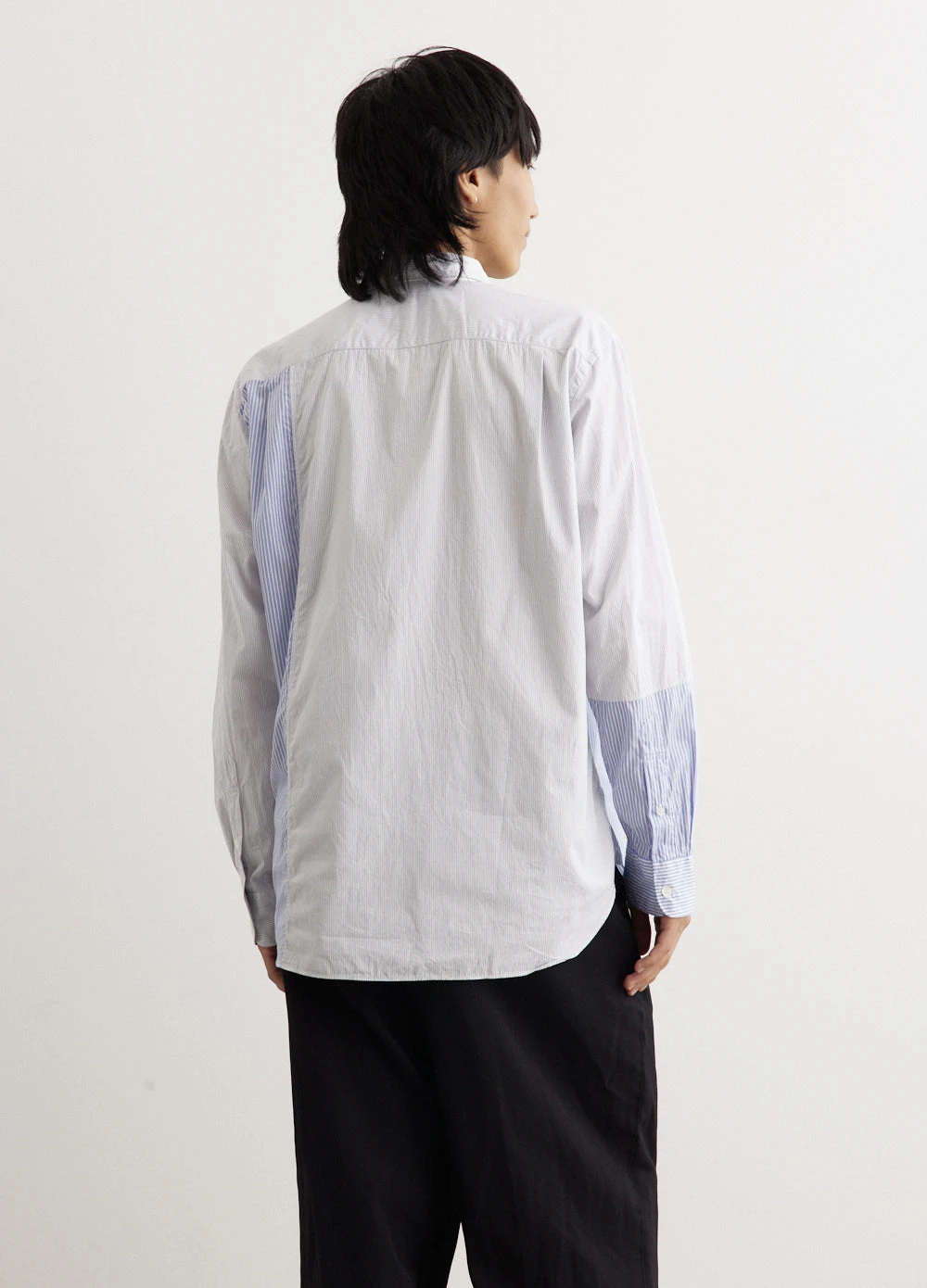 Cotton Stripe Panel Shirt 4 Cotton Stripe Panel Shirt - Image 4