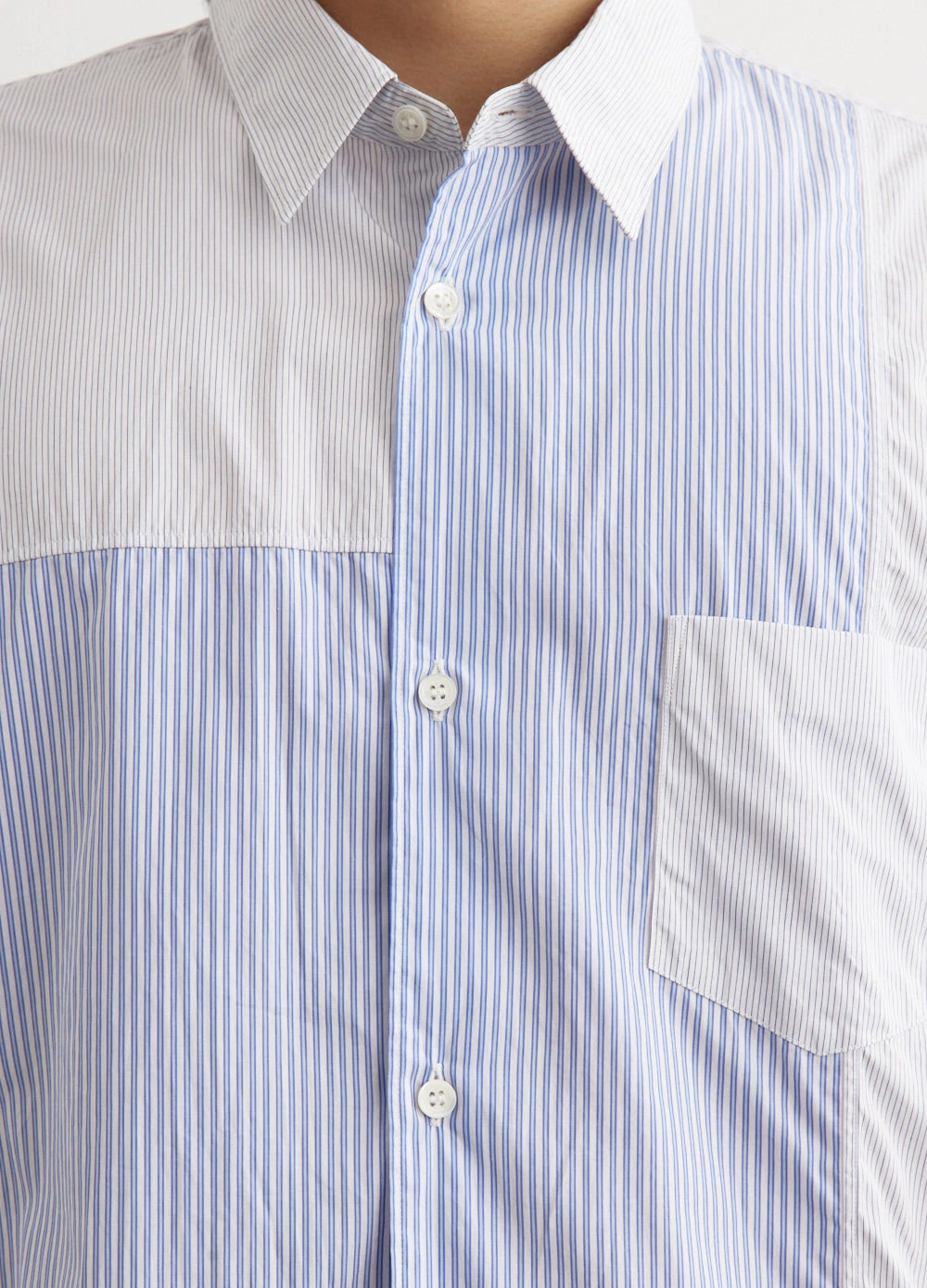 Cotton Stripe Panel Shirt 5 Cotton Stripe Panel Shirt - Image 5