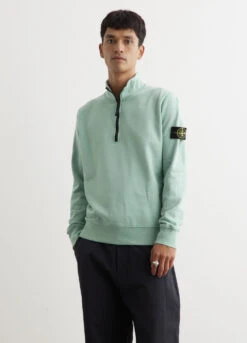 Stone Island Badge Half Zip Sweatshirt -Men Clothing Store mens incu 837 30bf140f c96c 43fb 8cbb 34cec2479d40