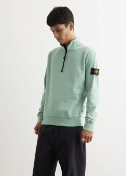 Stone Island Badge Half Zip Sweatshirt -Men Clothing Store mens incu 838 5481470f d224 4347 8832 8a8ba49f268f