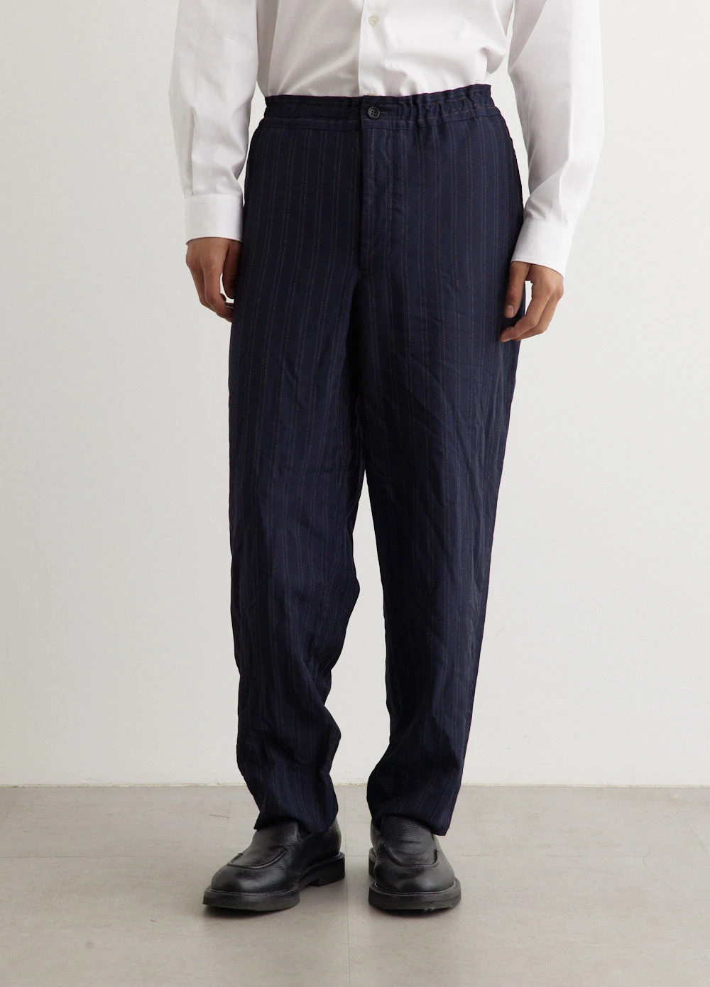 Garment Dyed Stripe Trousers 1 Garment Dyed Stripe Trousers