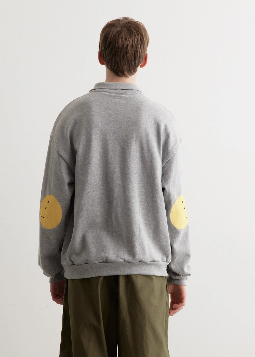 30/-Knit Half Zip Rainbowy Patch Sweatshirt 4 30/-Knit Half Zip Rainbowy Patch Sweatshirt - Image 4