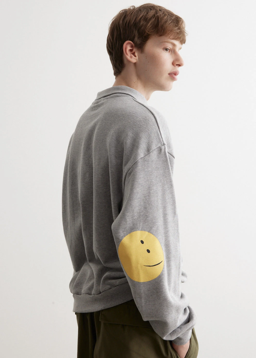 30/-Knit Half Zip Rainbowy Patch Sweatshirt 1 30/-Knit Half Zip Rainbowy Patch Sweatshirt