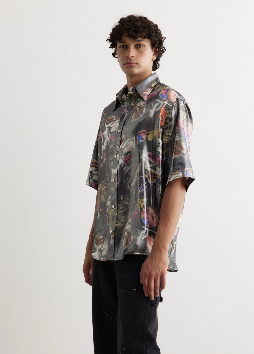 Acne Studios Sandrok Short Sleeve Foiled Print Shirt 5 Acne Studios Sandrok Short Sleeve Foiled Print Shirt - Image 5