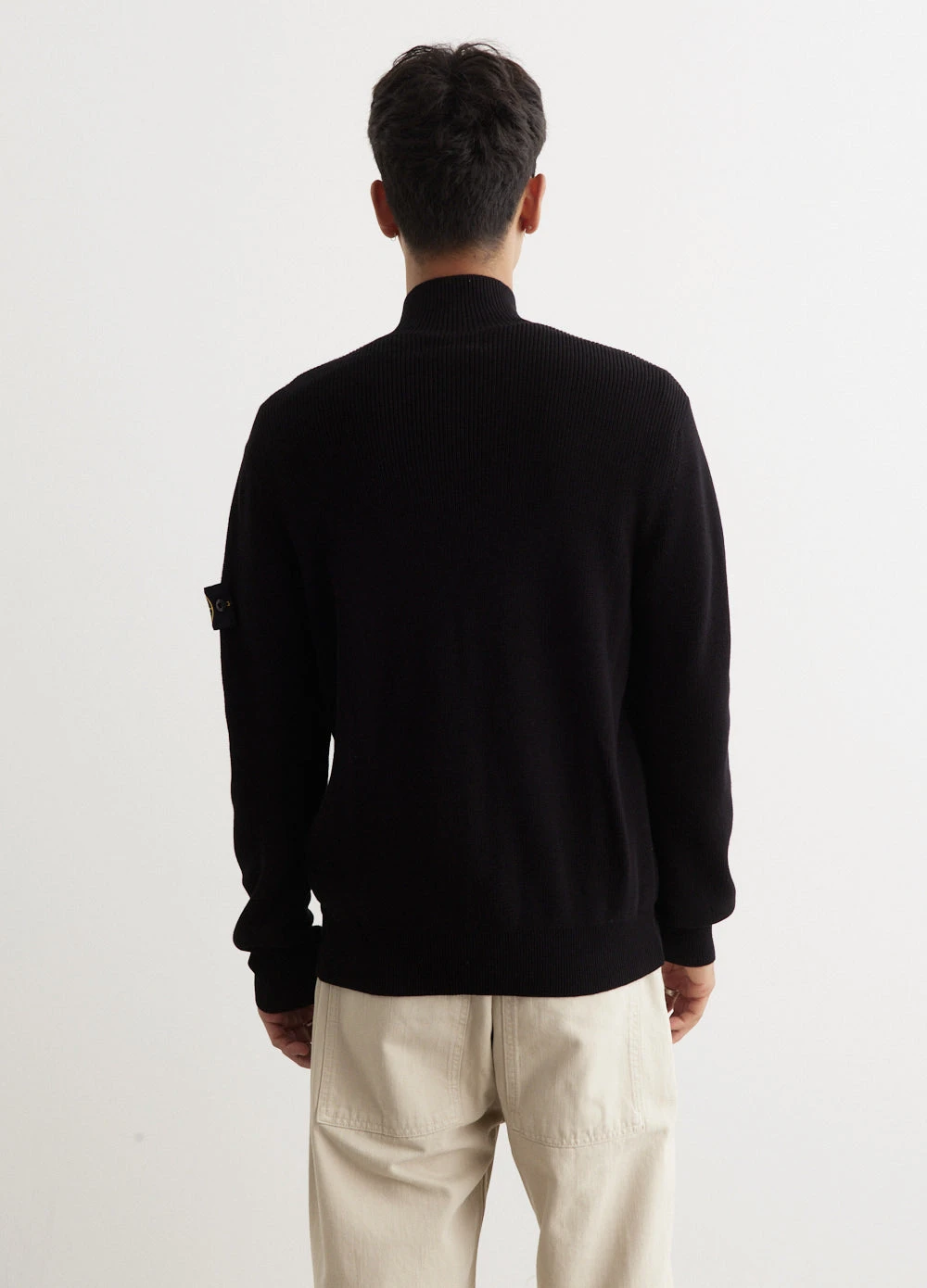 Stone Island Organic Cotton Rib Zip Knit 5 Stone Island Organic Cotton Rib Zip Knit - Image 5