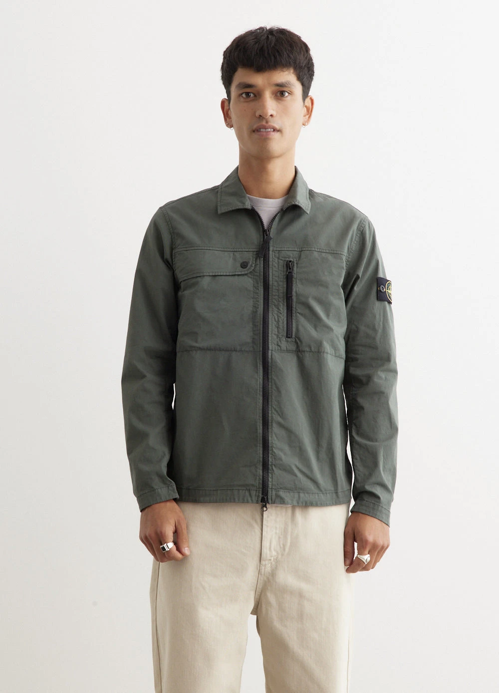 Stone Island Supima Cotton Twill Overshirt 4 Stone Island Supima Cotton Twill Overshirt - Image 4