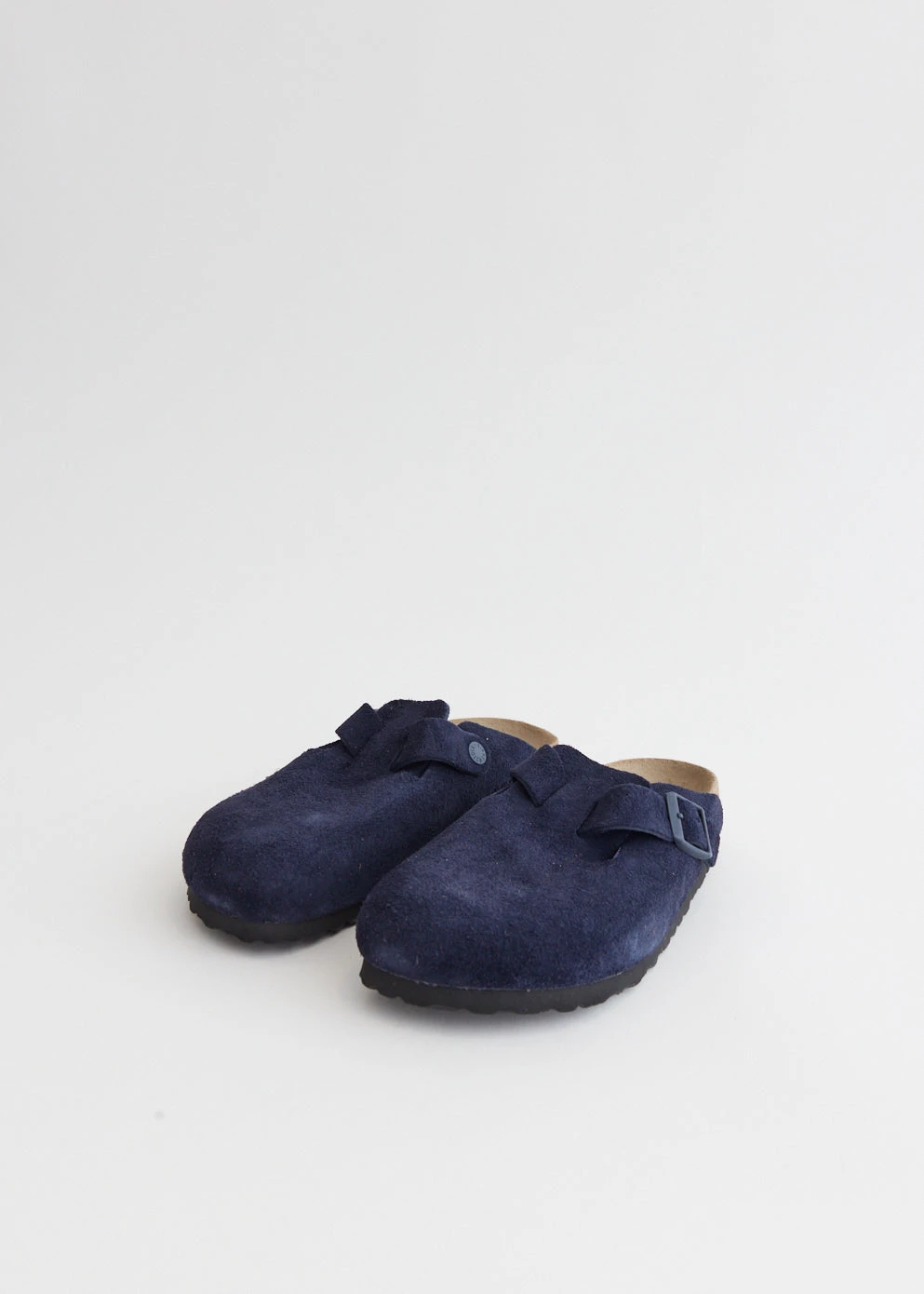 Birkenstock Boston SFB 'Midnight Suede Leather' Narrow Slides 2 Birkenstock Boston SFB 'Midnight Suede Leather' Narrow Slides - Image 2