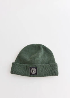Stone Island Compass Patch Organic Cotton Beanie