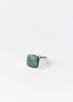Tom Wood Cushion Green Marble Ring