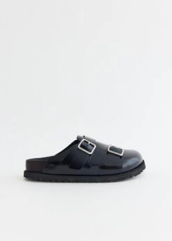 West Shiny Leather Regular Mules