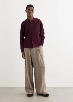 Dries Van Noten Pepper Linen Houndstooth Pants