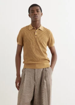 Dries Van Noten Mindo Openwork Knit Polo Shirt