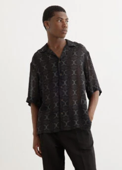 Dries Van Noten Cassi Printed Georgette Shirt