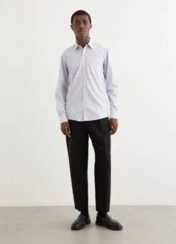 Dries Van Noten Corbino High Twist Poplin Stripe Shirt