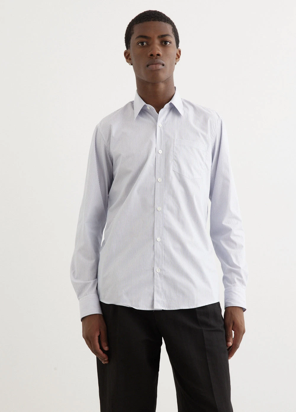Dries Van Noten Corbino High Twist Poplin Stripe Shirt 2 Dries Van Noten Corbino High Twist Poplin Stripe Shirt - Image 2